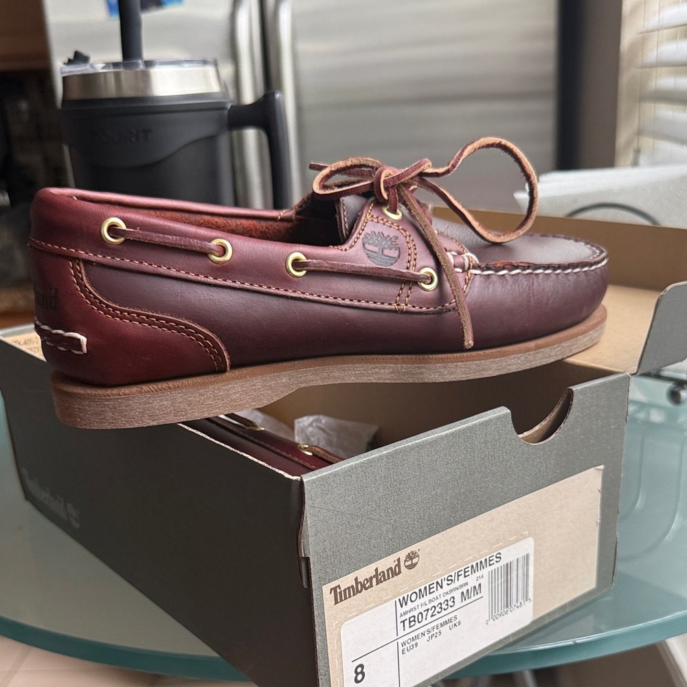 Timberland women’s  Burgundy Leather Boat Shoes